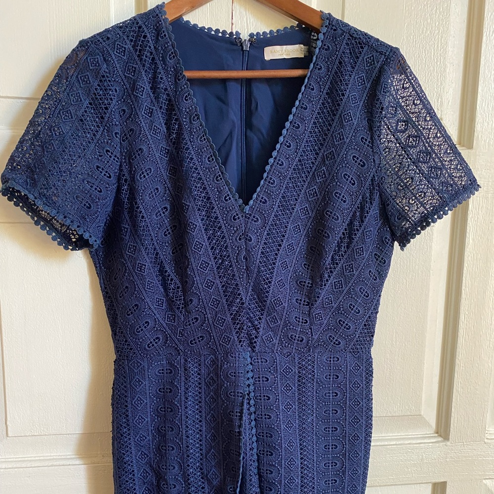 Ramy Brook Women’s Blue Annanee Lace Romper